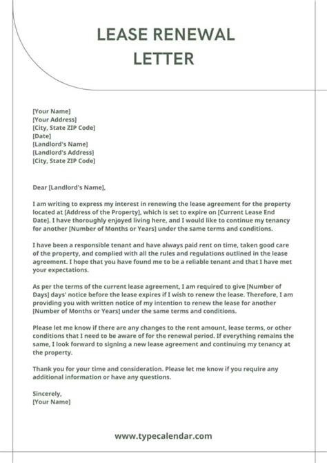 How to Write a Lease Renewal Letter to Landlord: Samples .